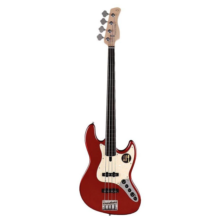 Sire Marcus Miller V7-4 Erle Bright Metallic Red Fretless E-Bass