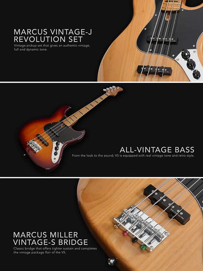 Sire Marcus Miller V5-4 Alder Vintage White E-Bass