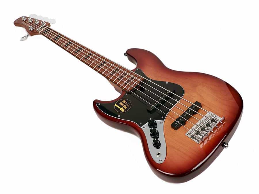 Vater Marcus Miller V5-5 Alder Tobacco Sunburst E-Bass für Linkshänder