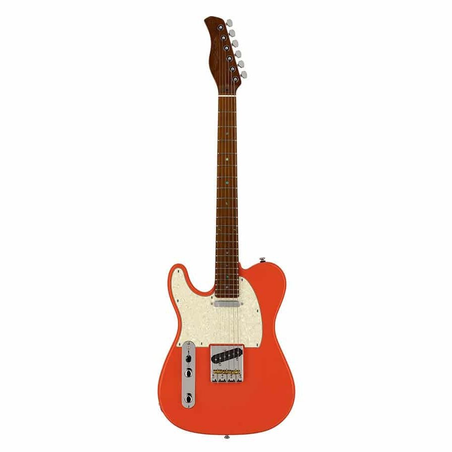 Vater Larry Carlton T7L Fiesta Red Telecaster E-Gitarre für Linkshänder