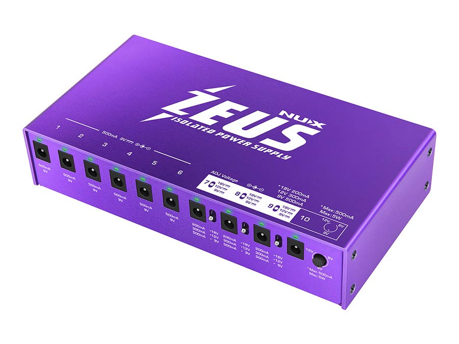 Nux Zeus Power Supply Multivoeding voor Pedalboard