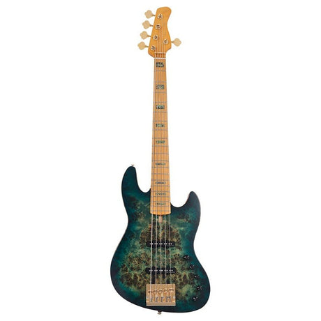 Sire Marcus Miller V10-5 Green Satin Met Hoes Elektrische Basgitaar