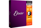 Elixir 11052 Acoustic 80/20 Bronze Nanoweb Light 12-53