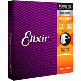 Elixir 11102 Acoustic 80/20 Bronze Nanoweb Medium 13-56