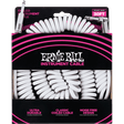 Ernie Ball 6044 gekrulde instrumentkabel wit | 9 Meter