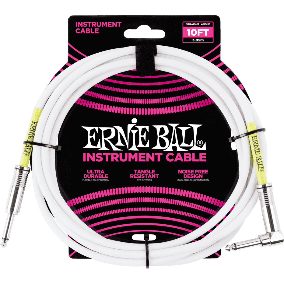 Ernie Ball 6049 Instrumentenkabel Weiß 3 Meter