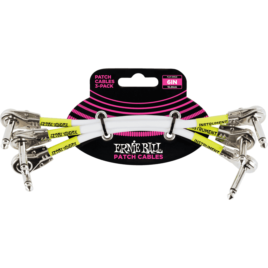 Ernie Ball 6052 Patchkabel Weiß Set 15 cm