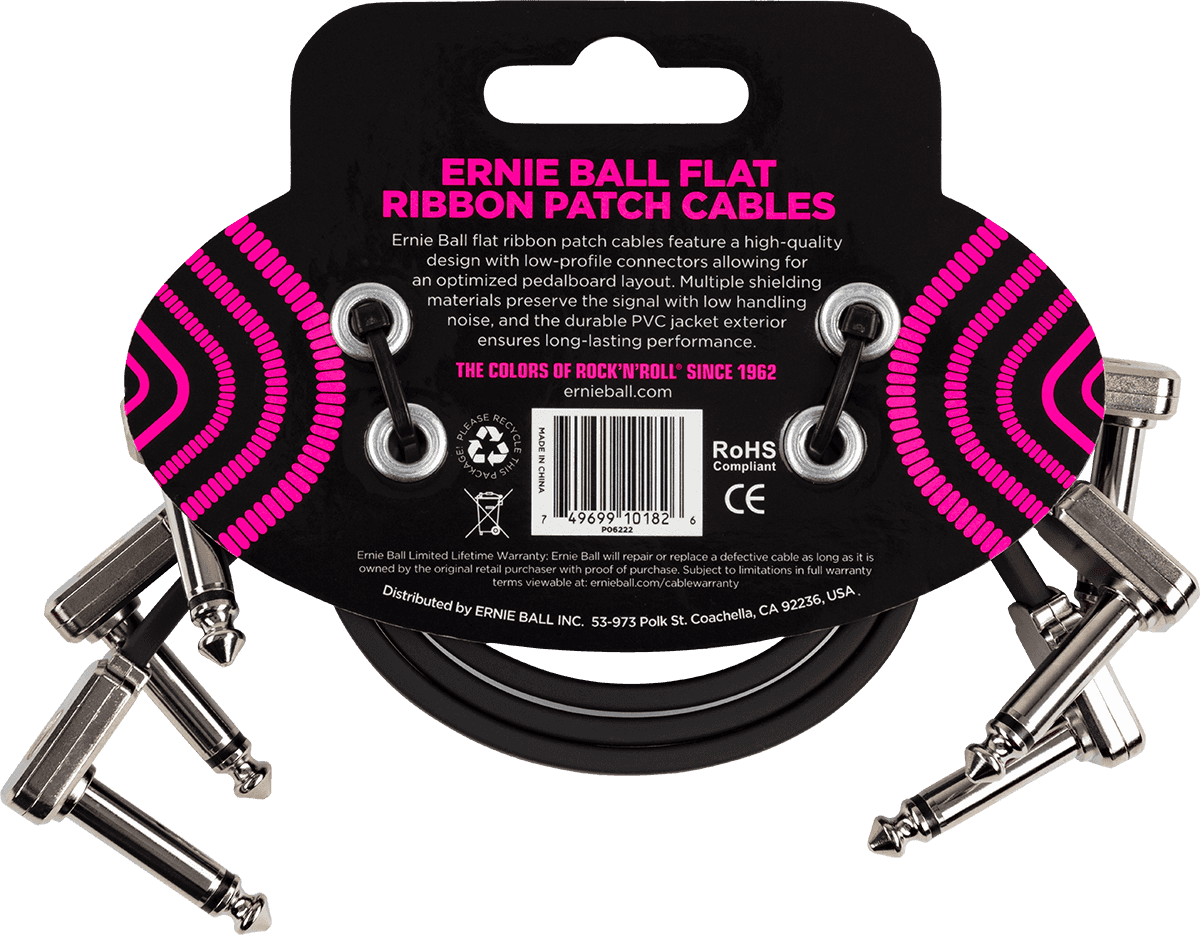 Ernie Ball 6222 Patchkabel Flachbandset | 30 cm