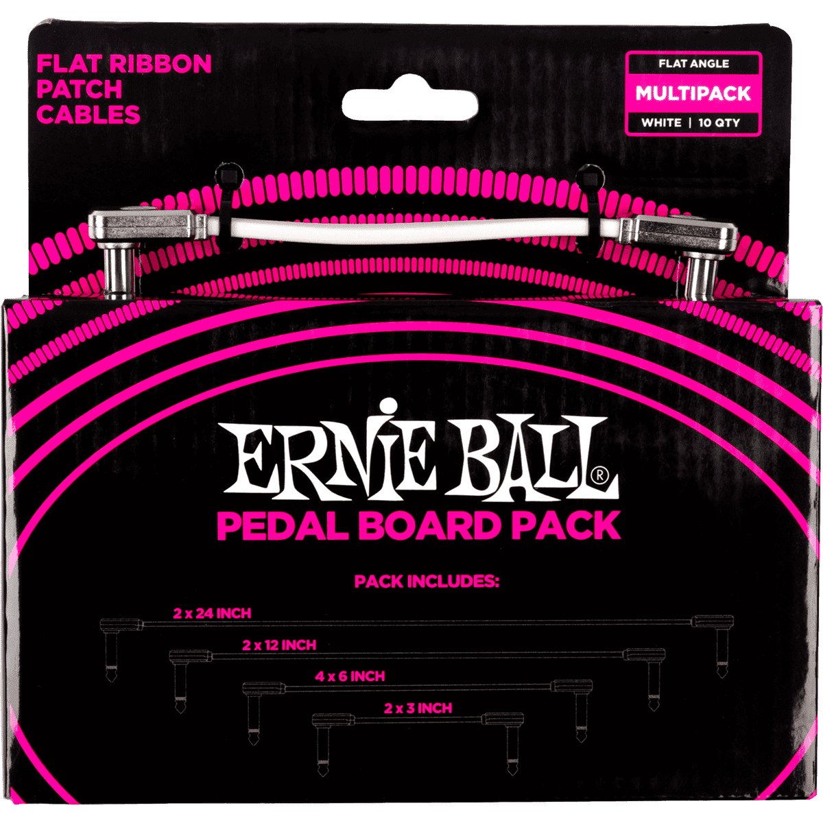 Ernie Ball 6387 Patchkabel 10 Stück weiß