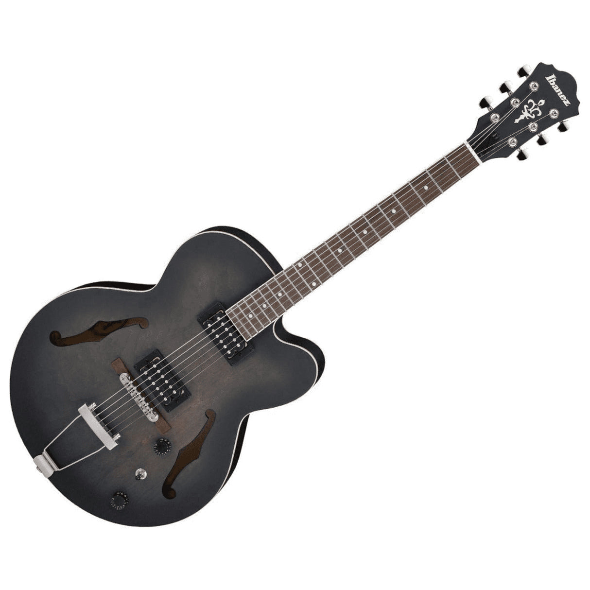 Ibanez AF55 Artcore Transparent Schwarz Flach