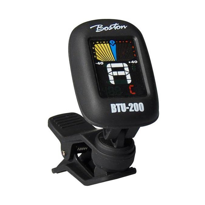 Boston BTU-200 chromatischer Clip-On-Tuner (auch G+B+U+V) mit Vollfarbdisplay