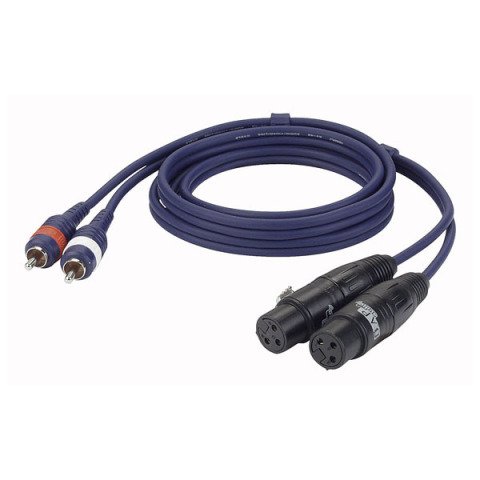 Dap FL25 2x XLR-Buchse - 2x Tulip-Stecker | 1,5 Meter