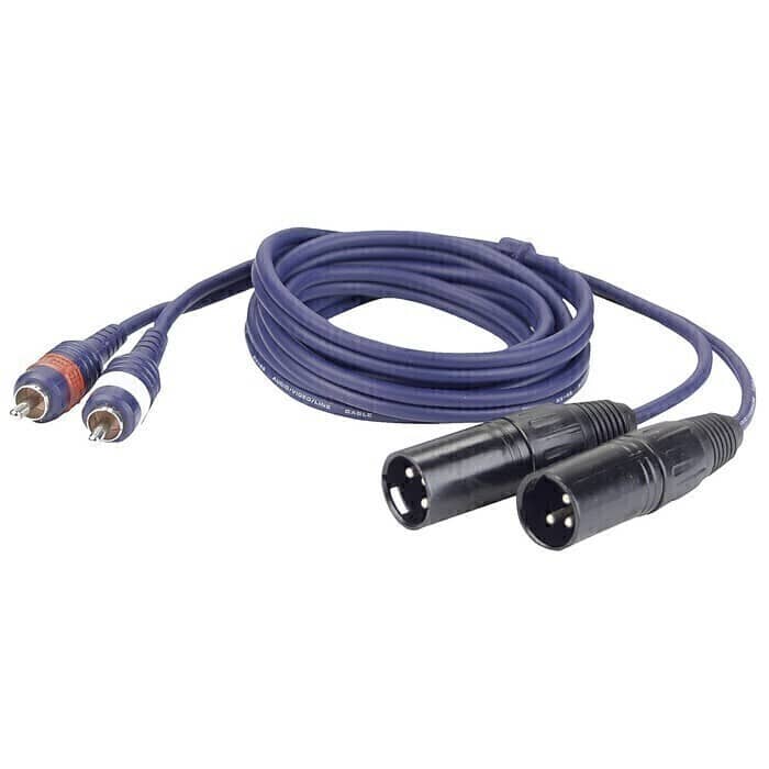 Dap FL26 2x Cinch-Stecker - 2x XLR-Stecker | 1,5 Meter