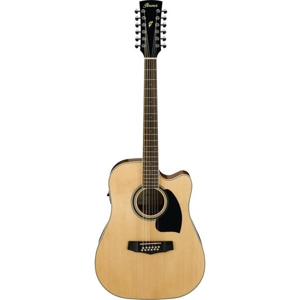 Ibanez PF1512ECE NT Natural High Gloss 12-saitige elektrische Akustikgitarre mit Stahlsaiten