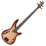 Ibanez Bass Workshop SRH500F Natural Browned Burst Flat